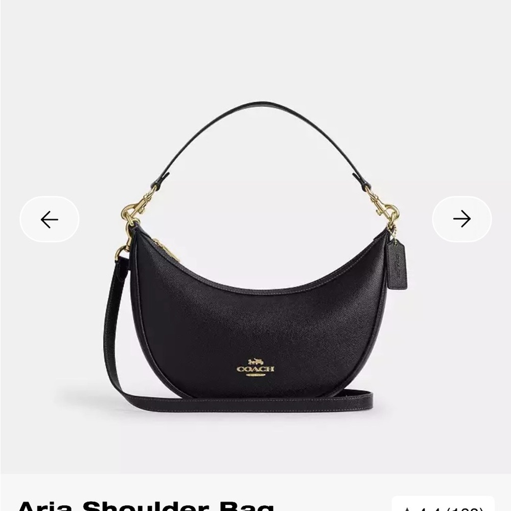 Coach Aria Black Shoulder Bag - Picture 1 of 3